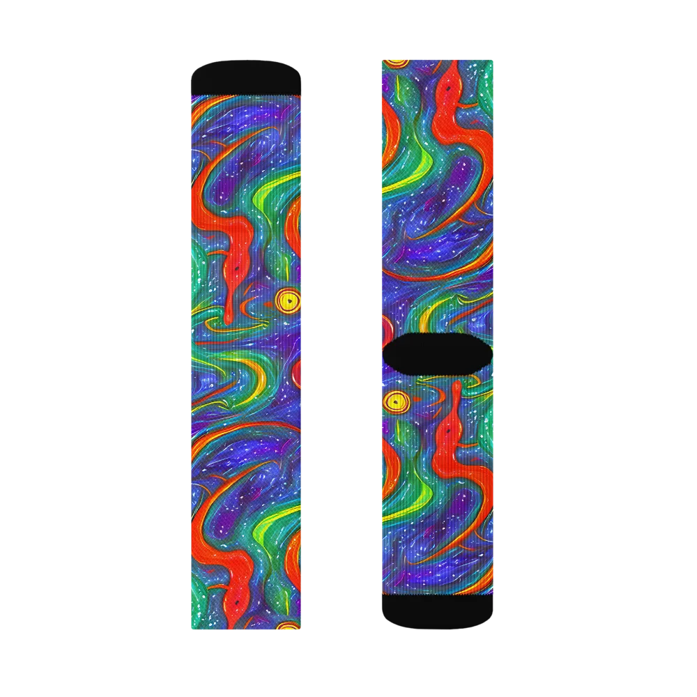 Prism Wake on Socks — Right Sock
