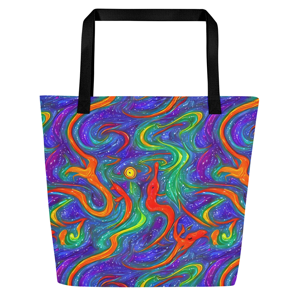 Prism Wake on Large Tote Bag W/ Pocket — Front