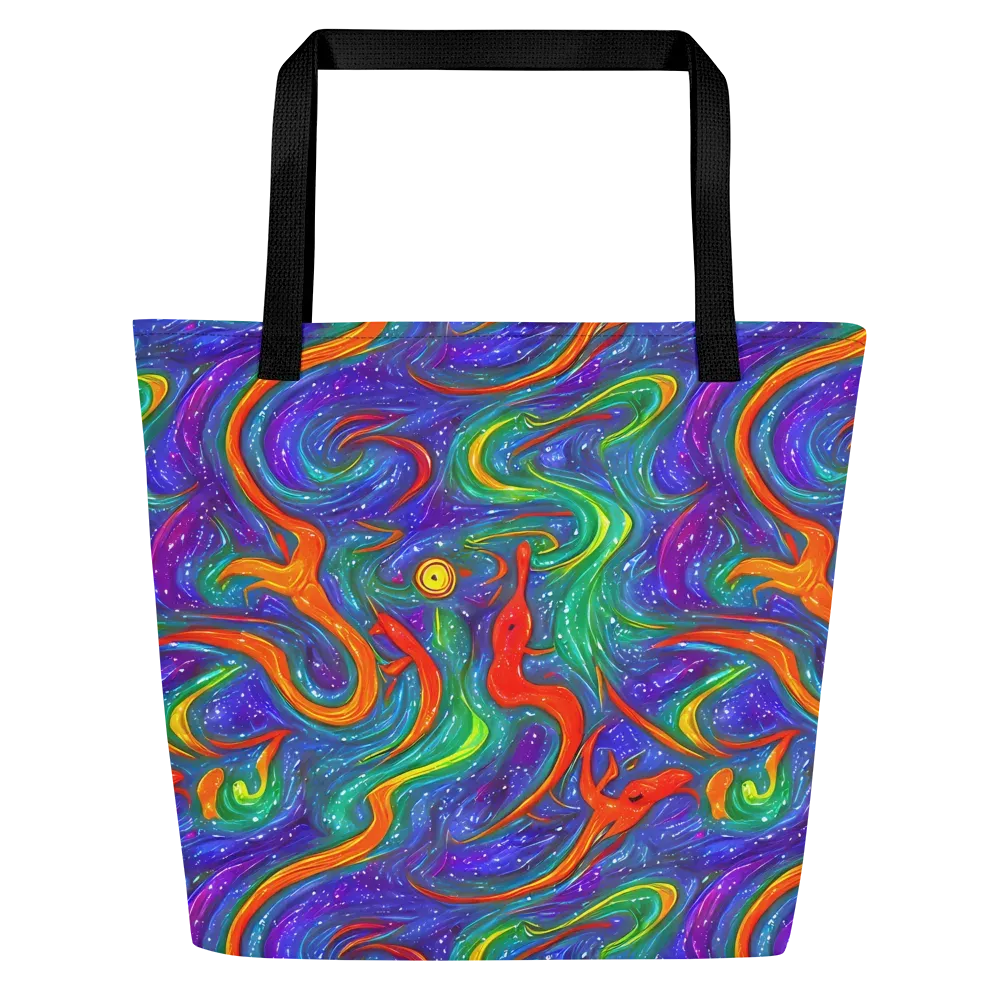 Prism Wake on Large Tote Bag W/ Pocket — Front