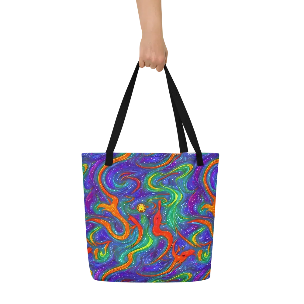 Prism Wake on Large Tote Bag W/ Pocket — Front