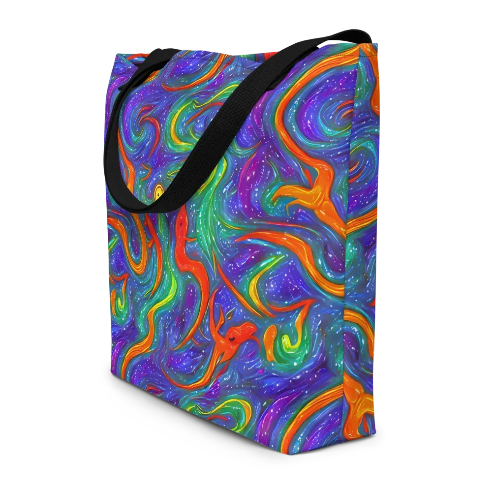 Prism Wake on Large Tote Bag W/ Pocket — Front