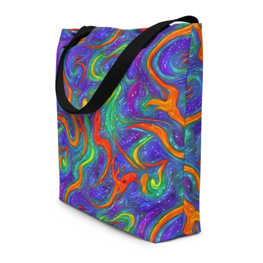Prism Wake on a Large Tote Bag W/ Pocket