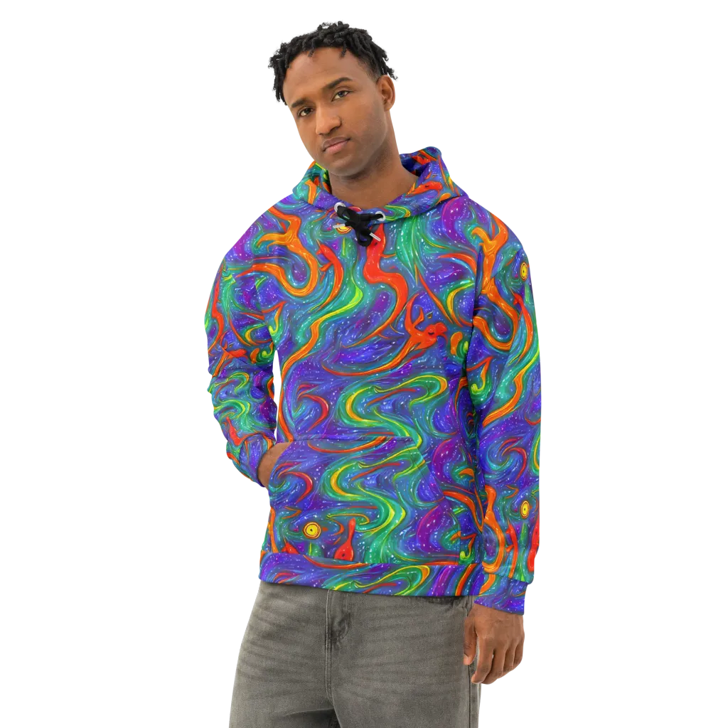 Prism Wake on Cotton Hoodie — Left Front