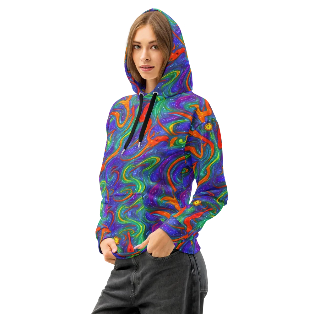 Prism Wake on Cotton Hoodie — Left Front