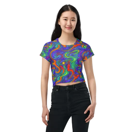Prism Wake on a Crop Tee