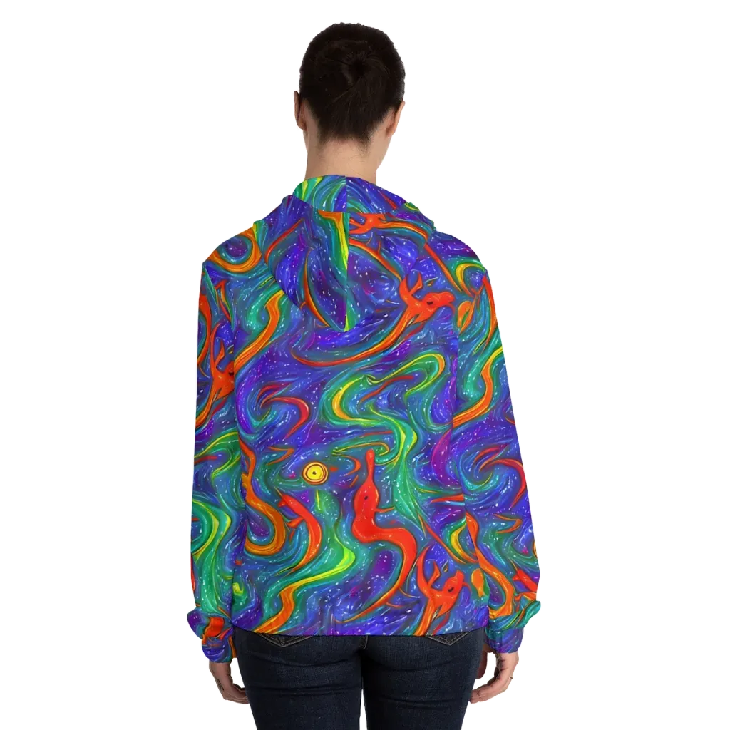 Prism Wake on Women's Full-Zip Hoodie — Back On Person