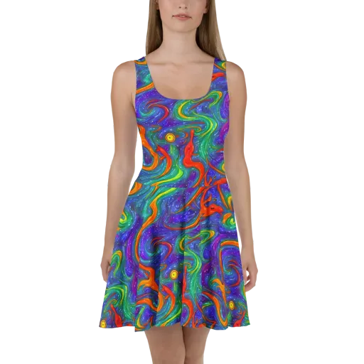 Prism Wake on a Skater Dress
