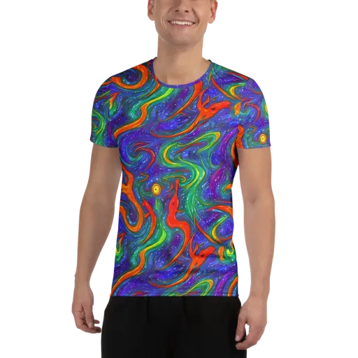 Prism Wake on a Men's Athletic T-Shirt