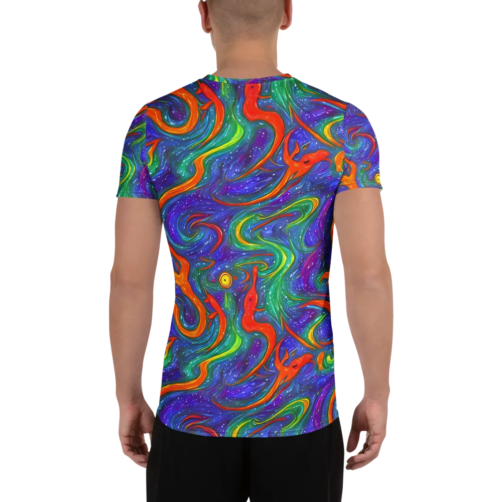 Prism Wake on Men's Athletic T-Shirt — Back