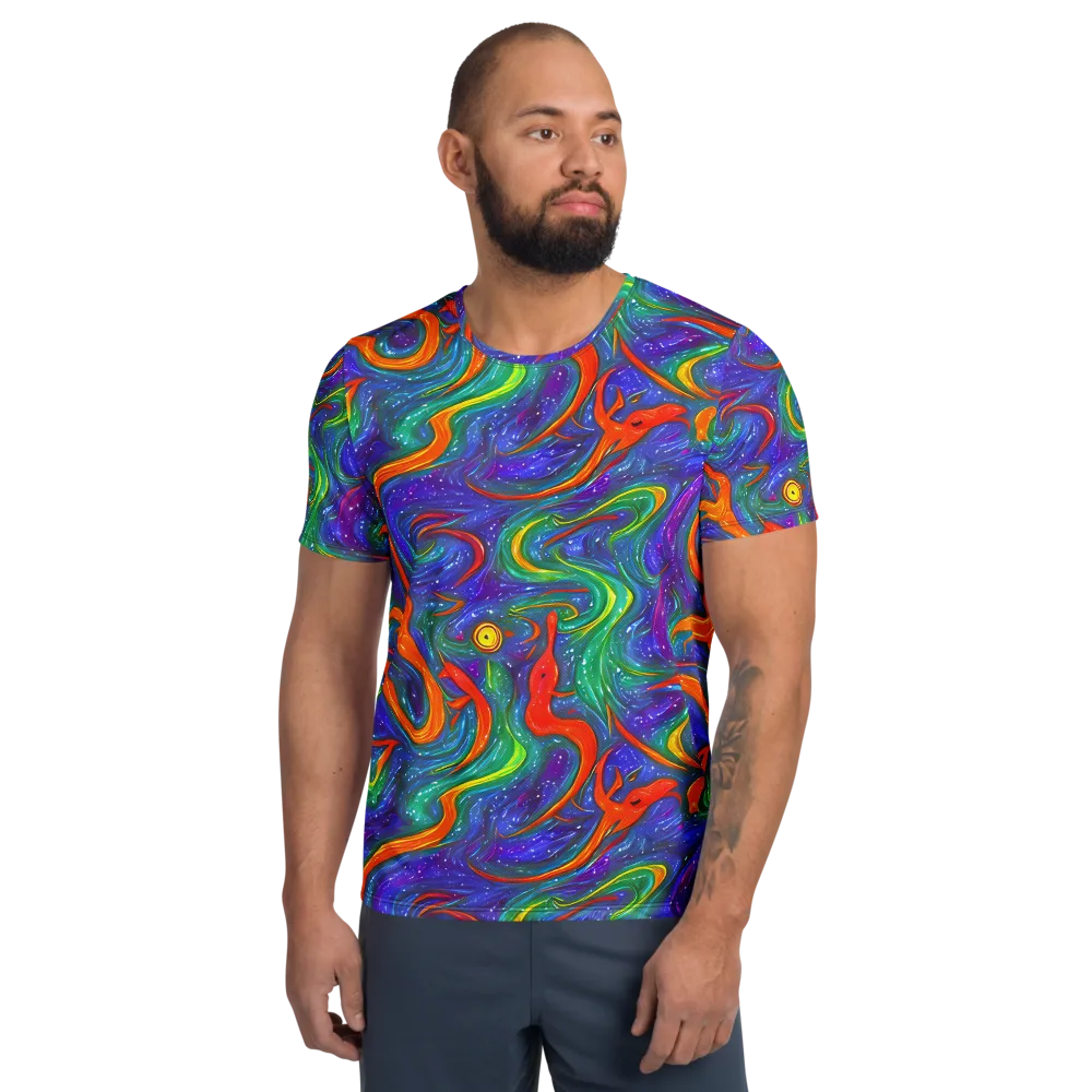 Prism Wake on Men's Athletic T-Shirt — Front