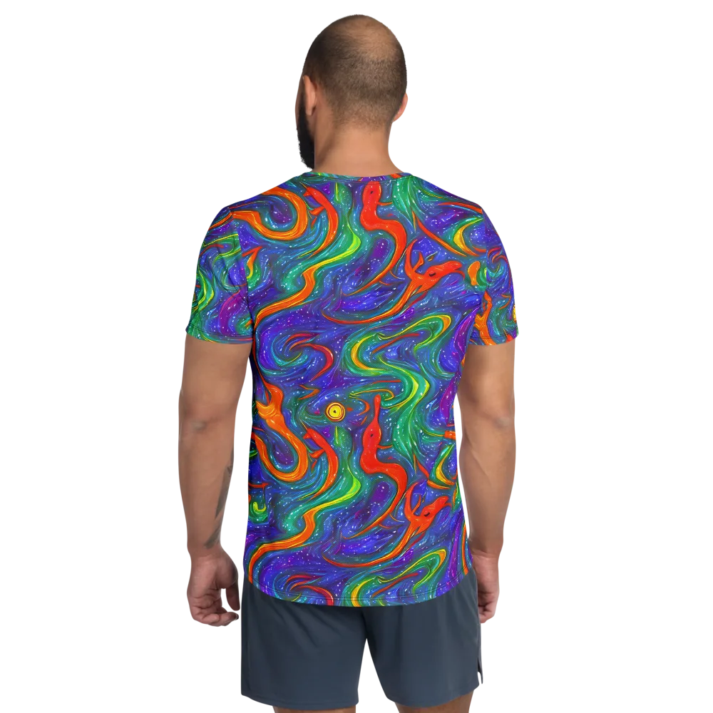 Prism Wake on Men's Athletic T-Shirt — Back