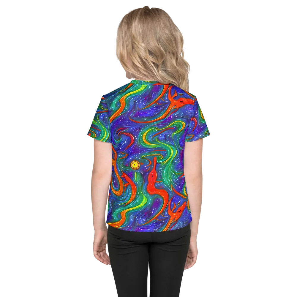 Prism Wake on Kids Crew Neck T-Shirt — Back