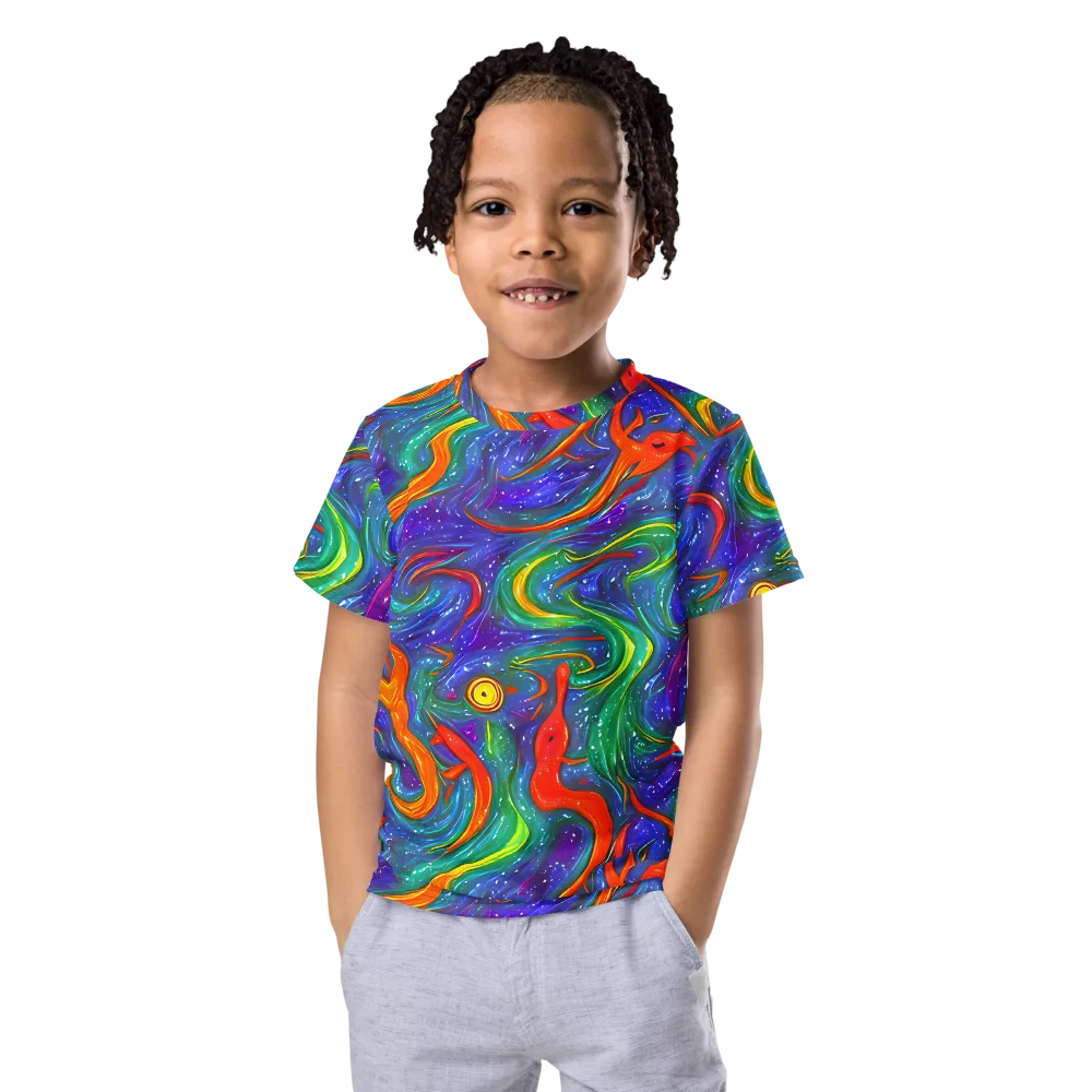 Prism Wake on Kids Crew Neck T-Shirt — Front