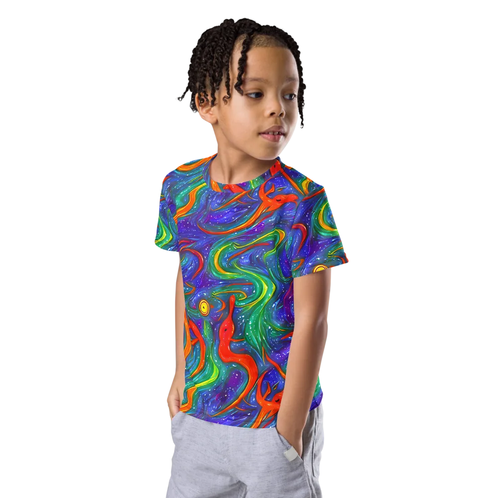 Prism Wake on Kids Crew Neck T-Shirt — Left Front
