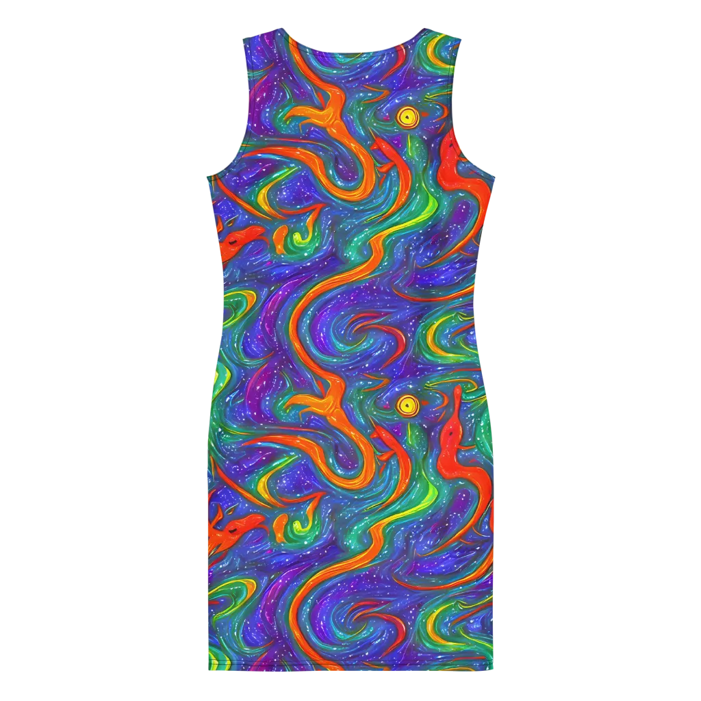 Prism Wake on Bodycon Dress — Back