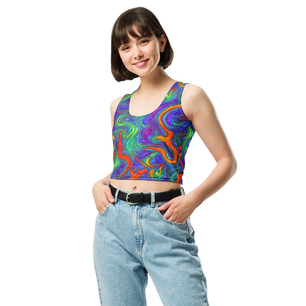 Prism Wake on Crop Top — Front