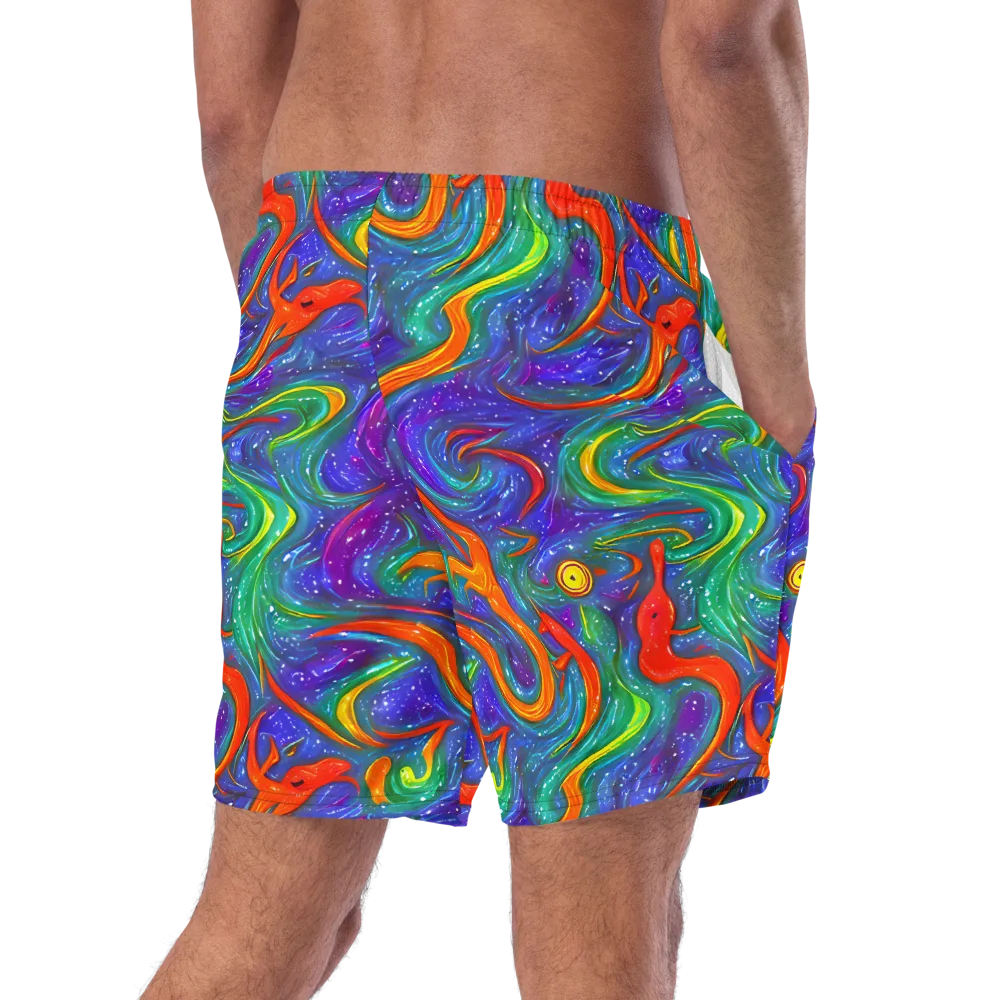 Prism Wake on Swim Trunks — Right Back