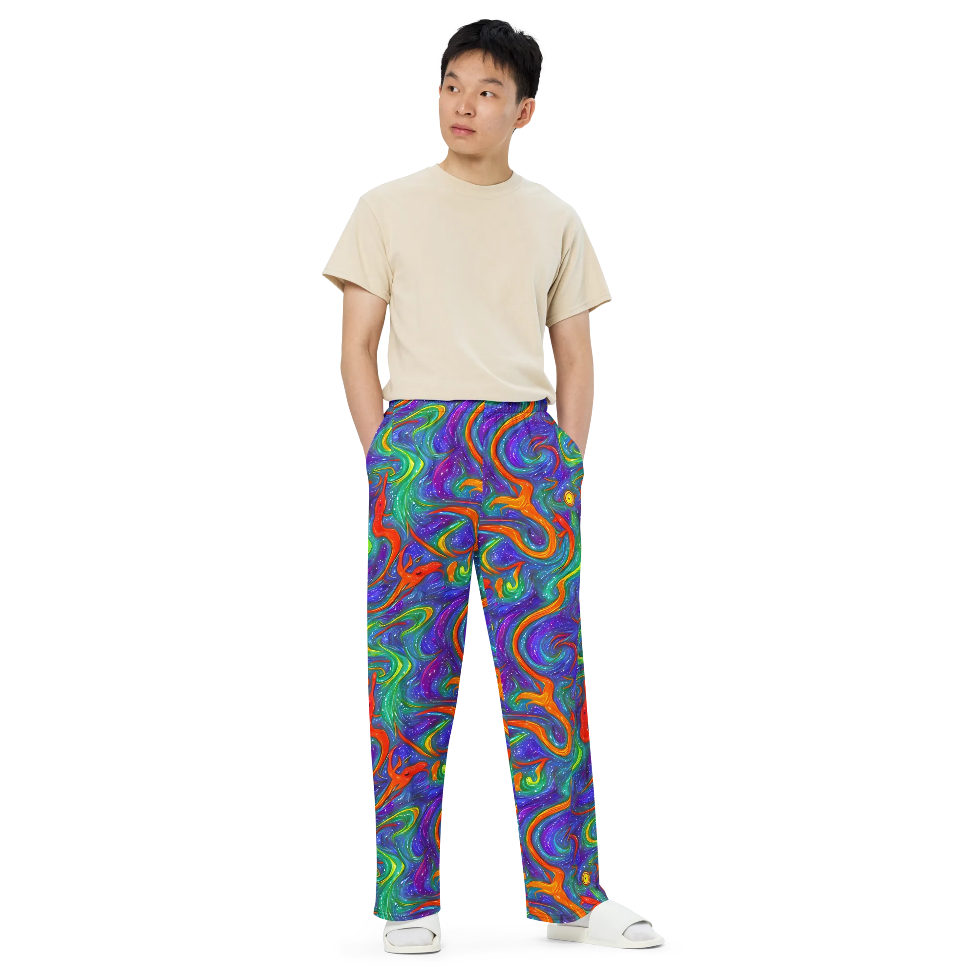 Prism Wake on Wide-Leg Pants — Front