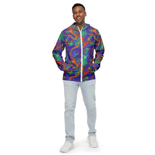 Prism Wake on a Men's Windbreaker