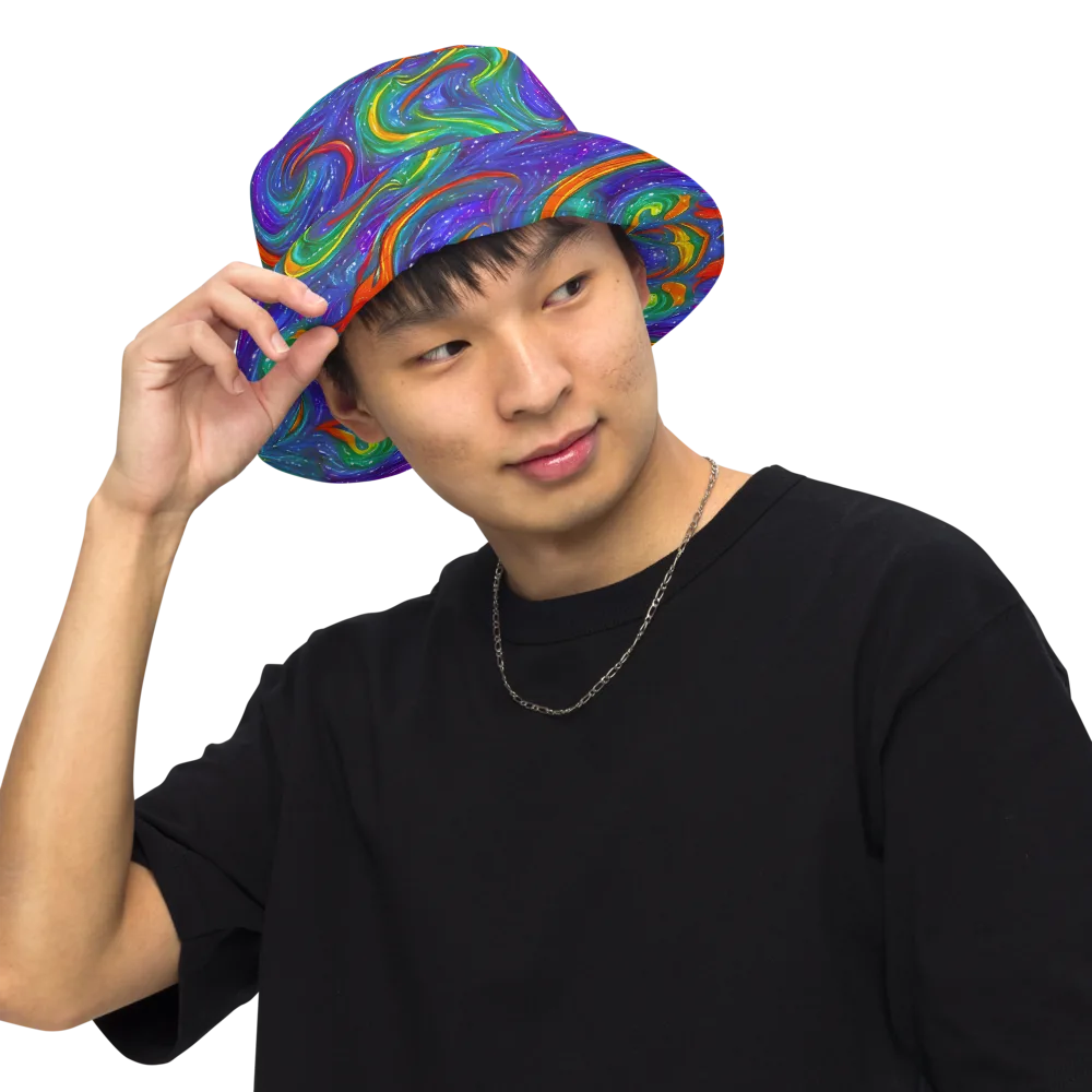 Prism Wake on Reversible Bucket Hat — Front Inside