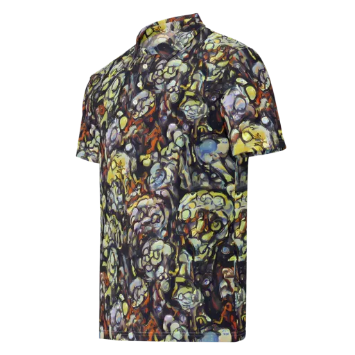Nightfire Organics on a Men's Slim Fit Polo Shirt