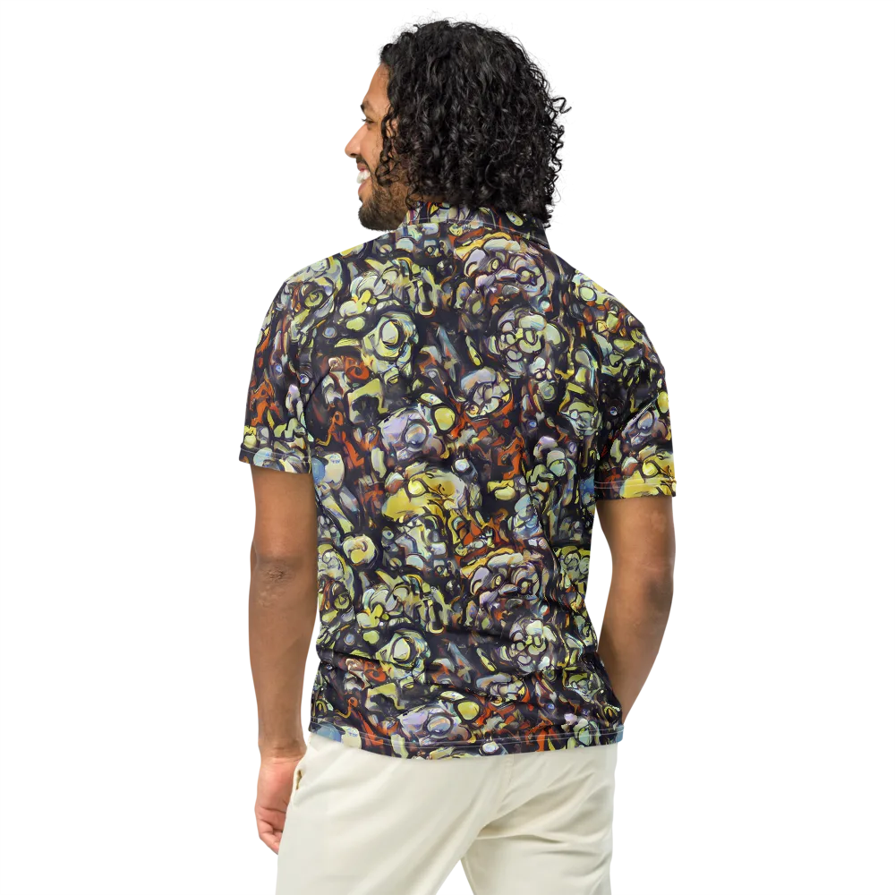 Nightfire Organics on Men's Slim Fit Polo Shirt — Back