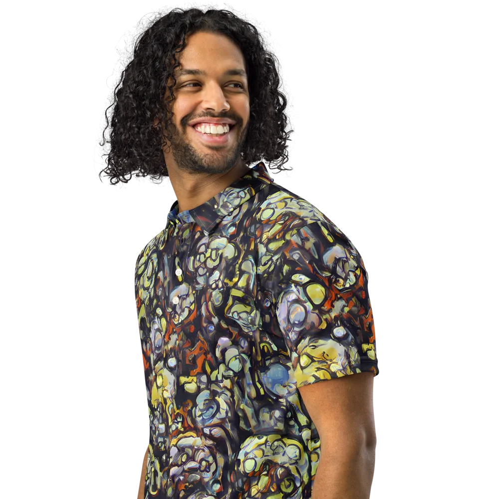 Nightfire Organics on Men's Slim Fit Polo Shirt — Left Front