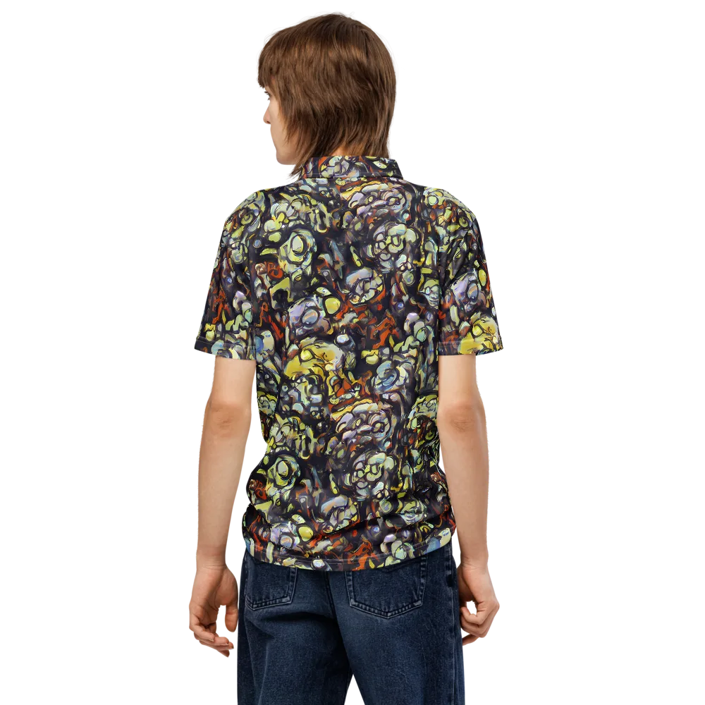 Nightfire Organics on Men's Slim Fit Polo Shirt — Back