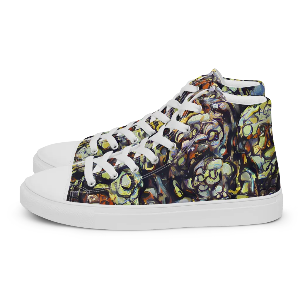Nightfire Organics on Men's High Top Canvas Shoes — Left
