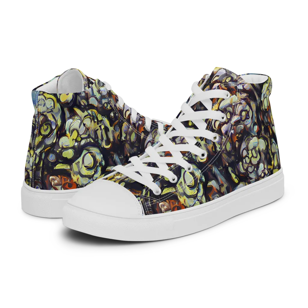 Nightfire Organics on Men's High Top Canvas Shoes — Left
