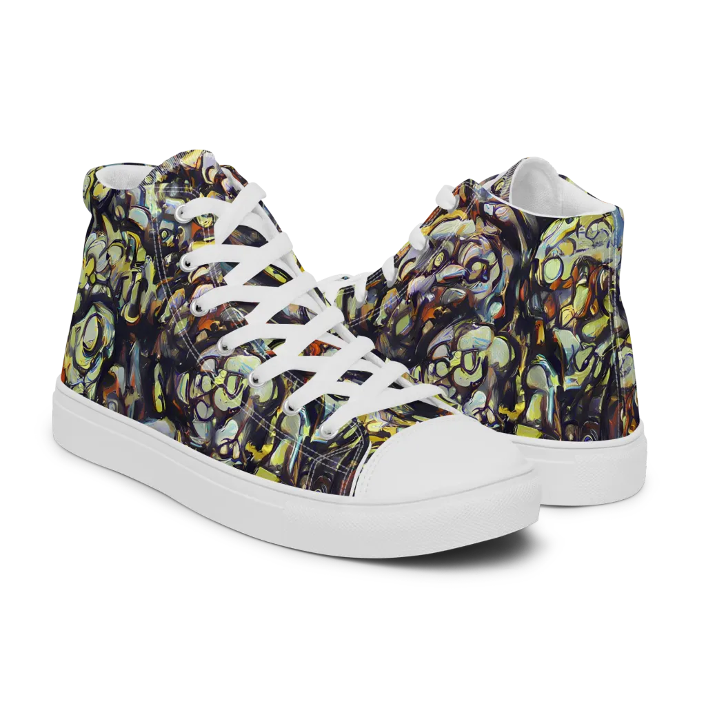 Nightfire Organics on Men's High Top Canvas Shoes — Right