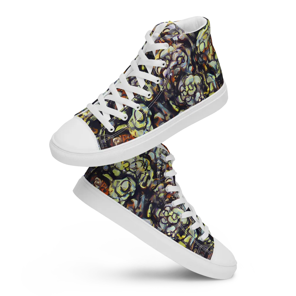Nightfire Organics on Men's High Top Canvas Shoes — Front