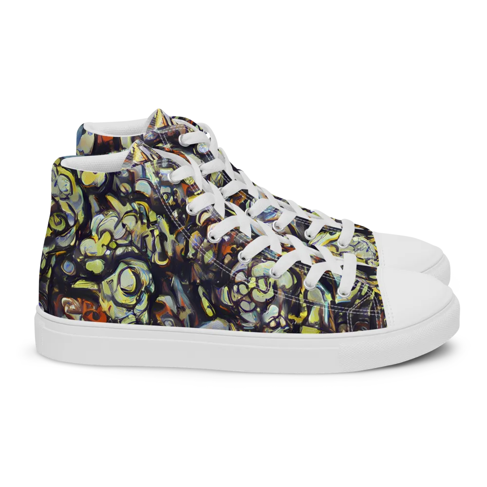 Nightfire Organics on Women's High Top Canvas Shoes — Right