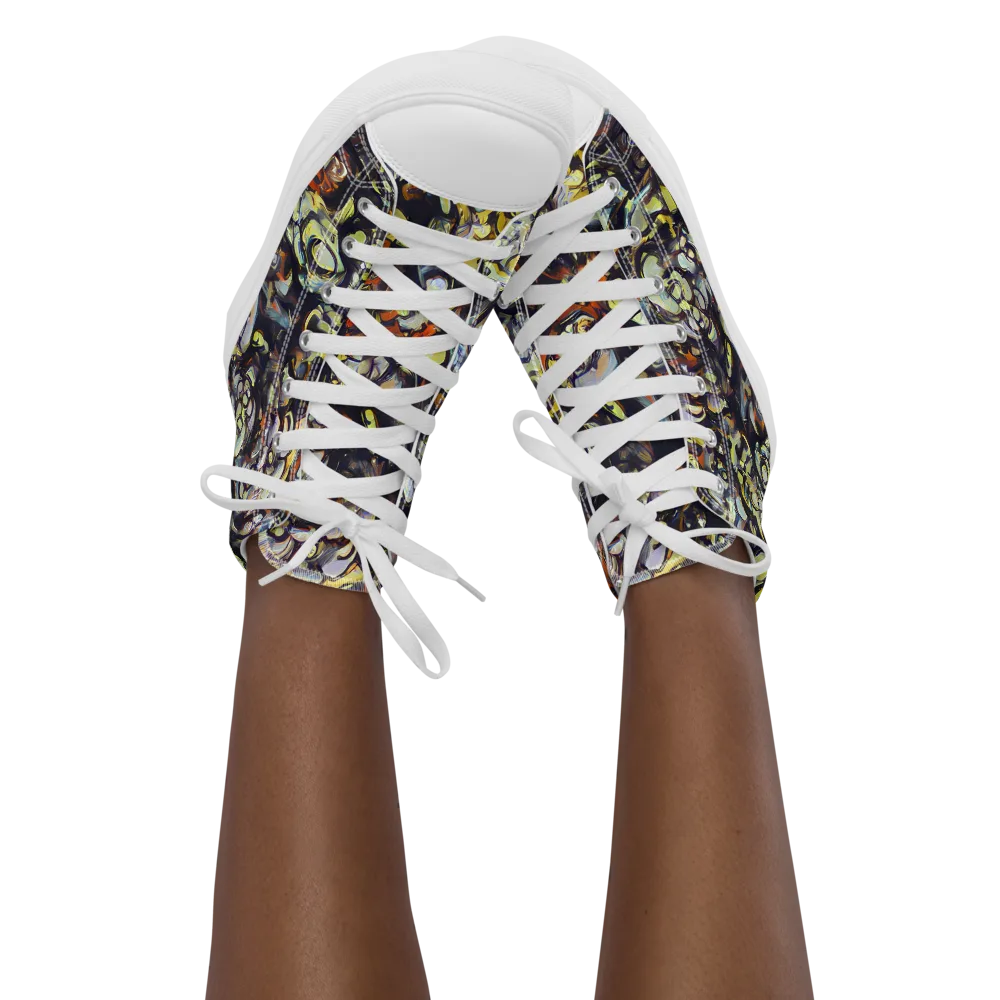 Nightfire Organics on Women's High Top Canvas Shoes — Front