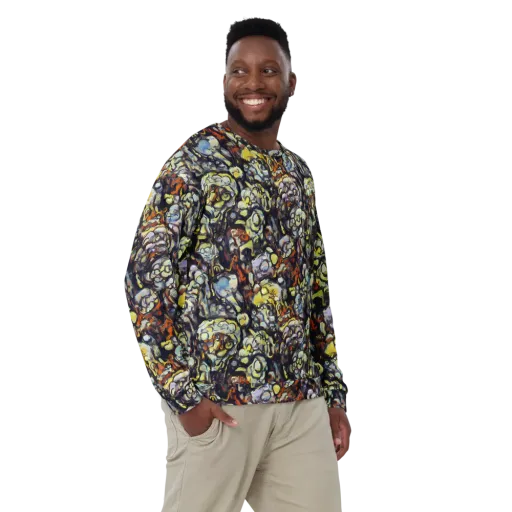 Nightfire Organics on a Sweatshirt