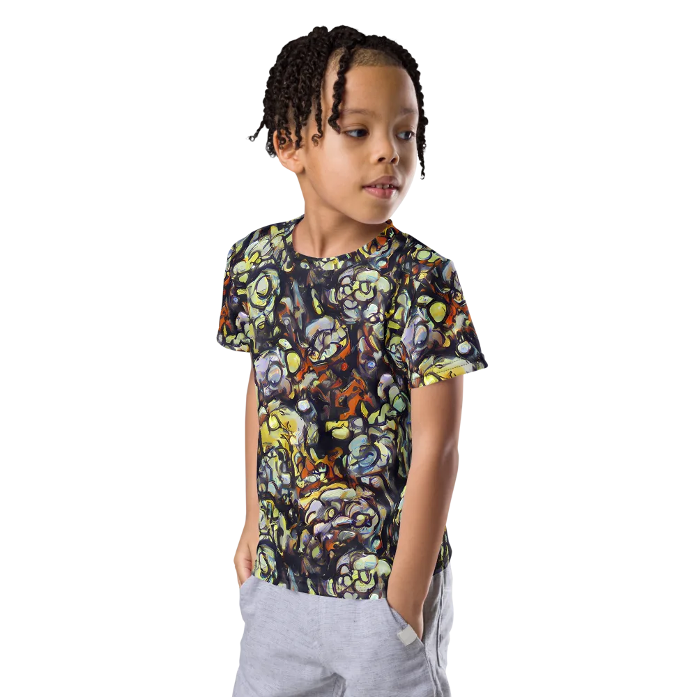 Nightfire Organics on Kids Crew Neck T-Shirt — Left Front