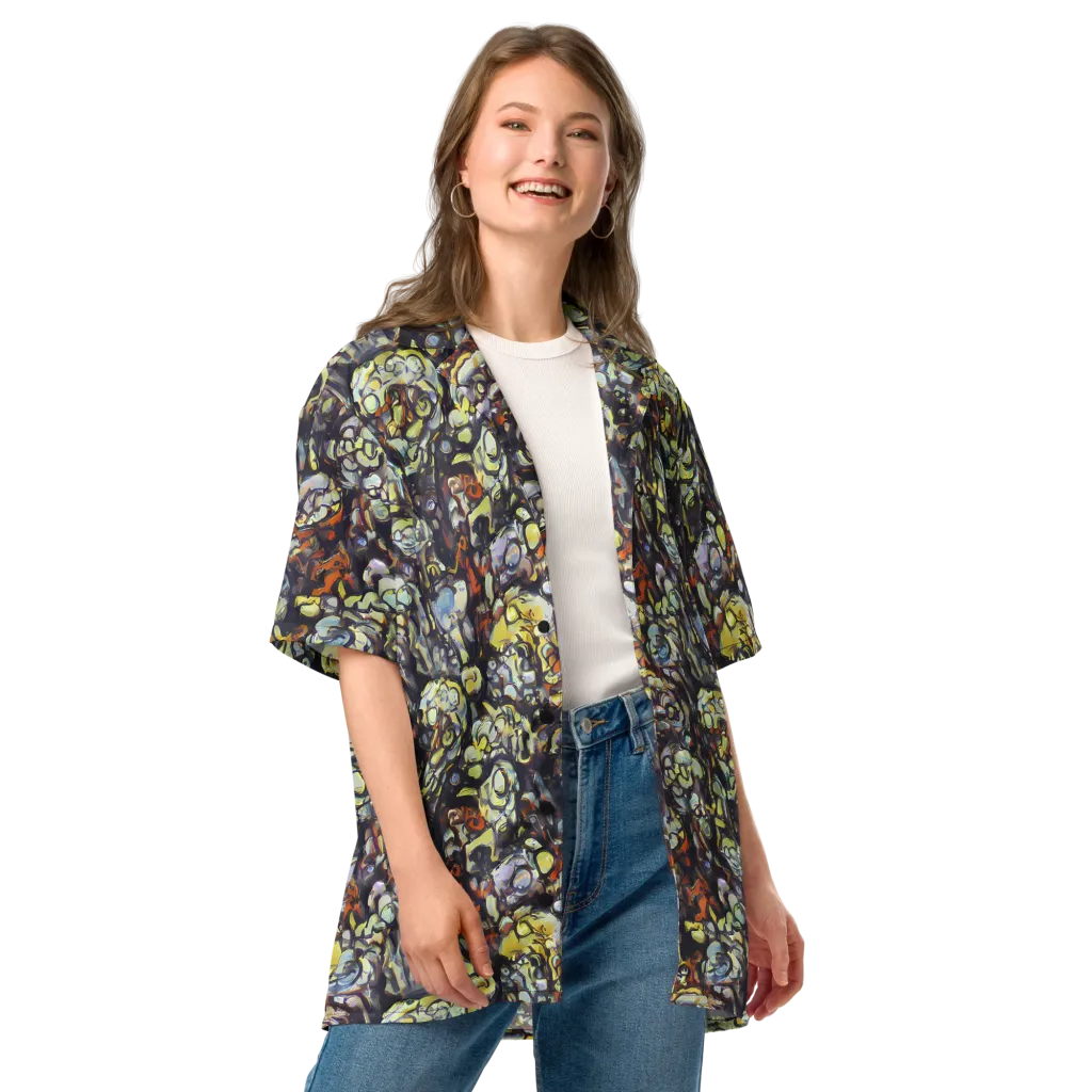 Nightfire Organics on Button Shirt — Front