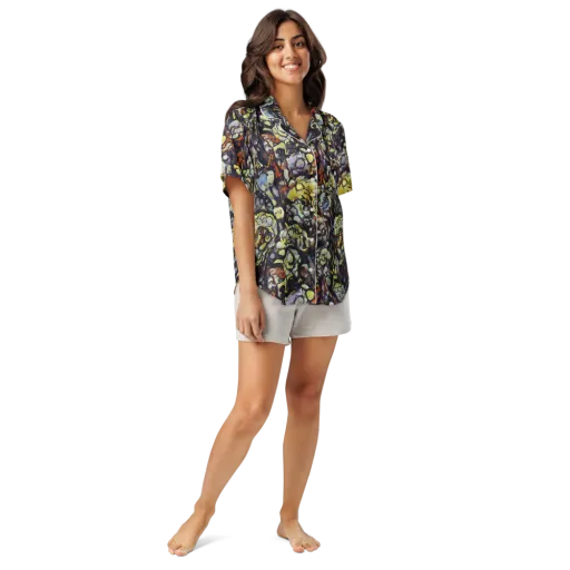 Nightfire Organics on a Women's Short Sleeve Pajama Top