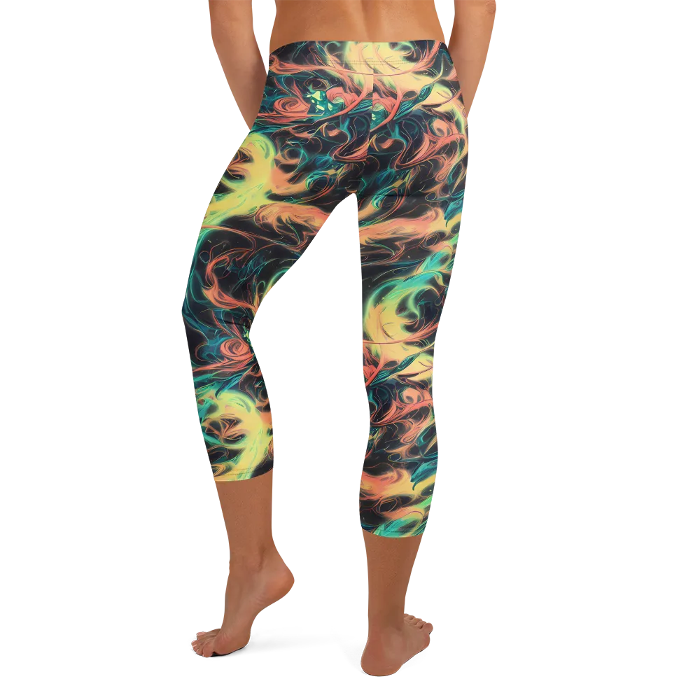 Afterglow Vortex on Capri Leggings — Back