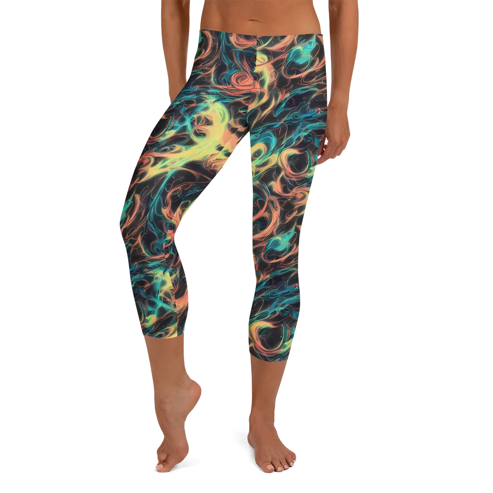 Afterglow Vortex on Capri Leggings — Front