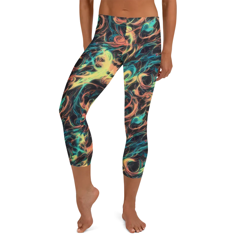 Afterglow Vortex on Capri Leggings — Front