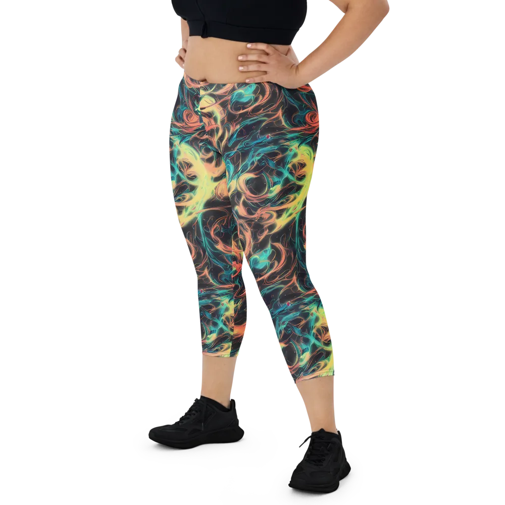 Afterglow Vortex on Capri Leggings — Front