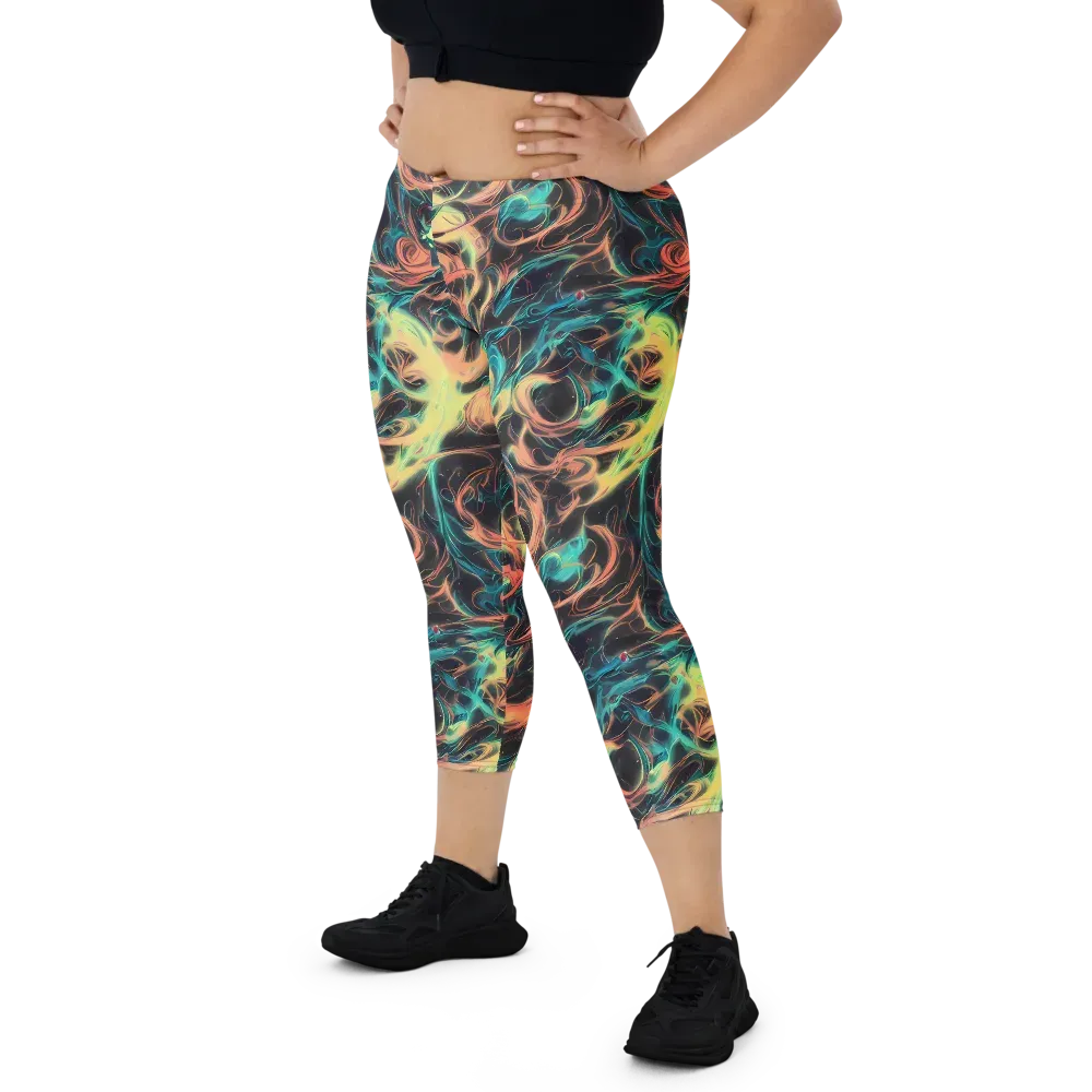 Afterglow Vortex on Capri Leggings — Front