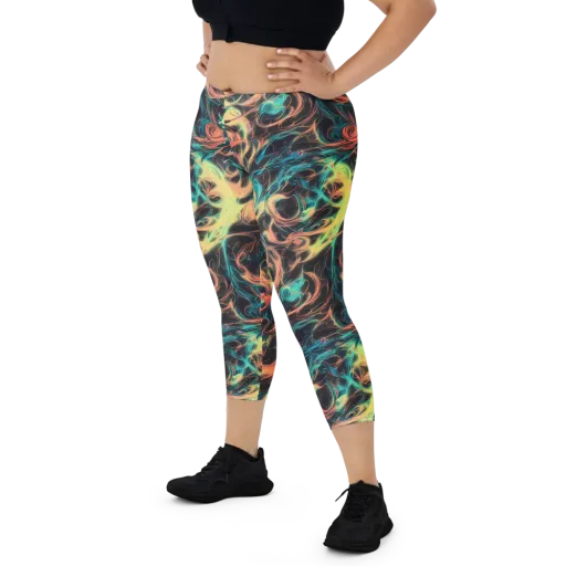 Afterglow Vortex on a Capri Leggings