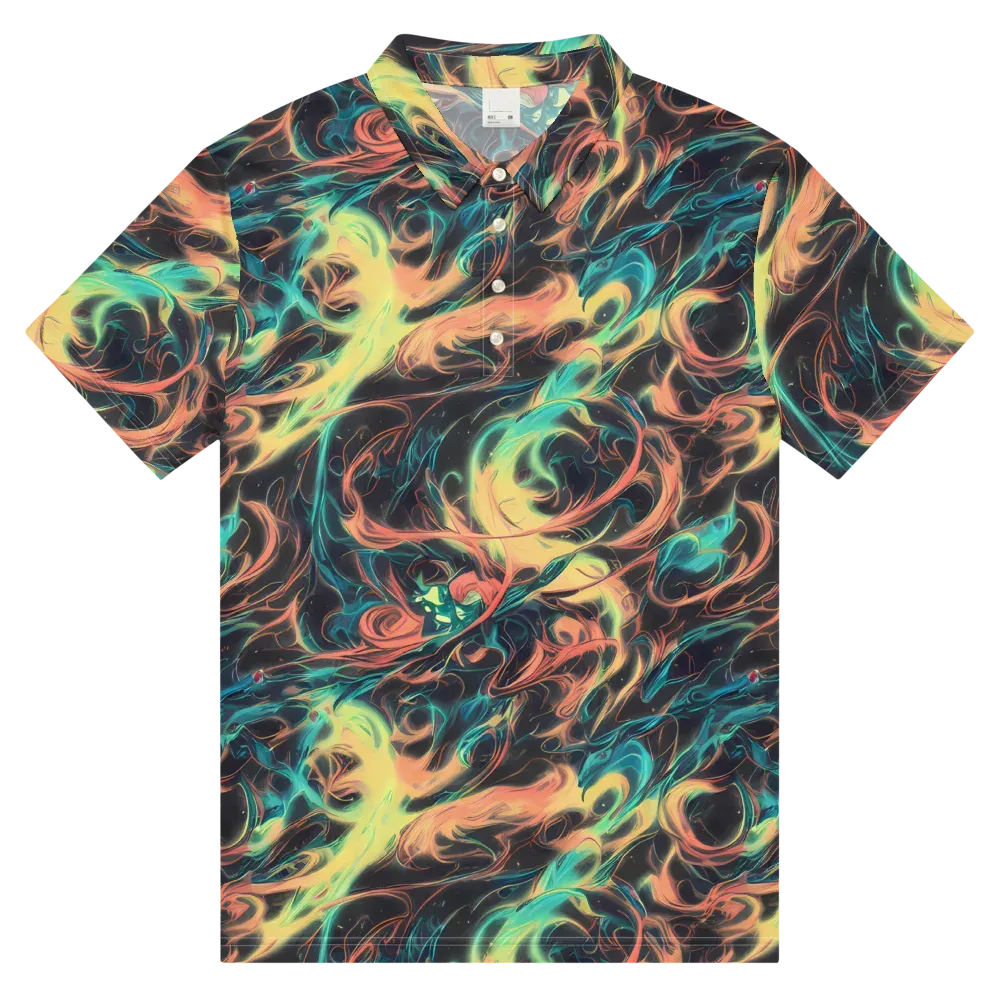 Afterglow Vortex on Men's Slim Fit Polo Shirt — Front