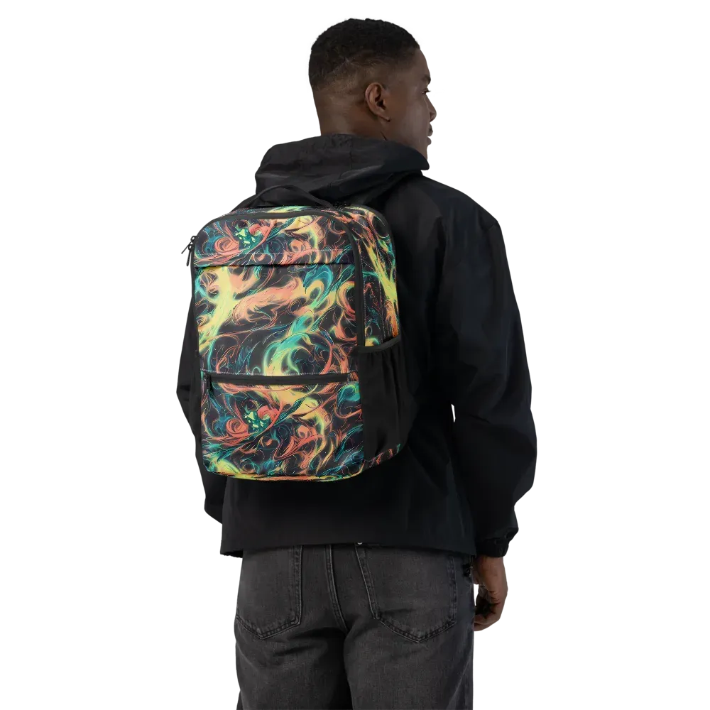 Afterglow Vortex on Utility Backpack — Back