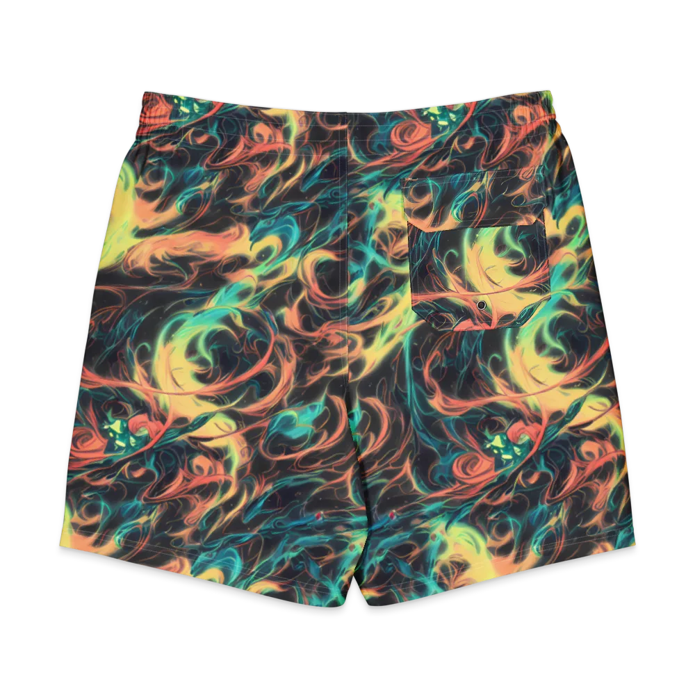 Afterglow Vortex on Men's Board Shorts — Back