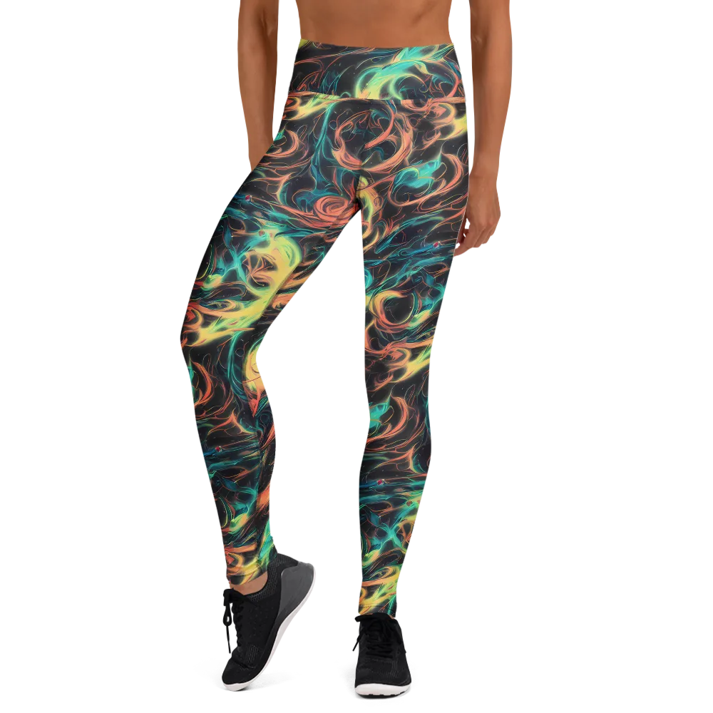 Afterglow Vortex on Yoga Leggings — Front