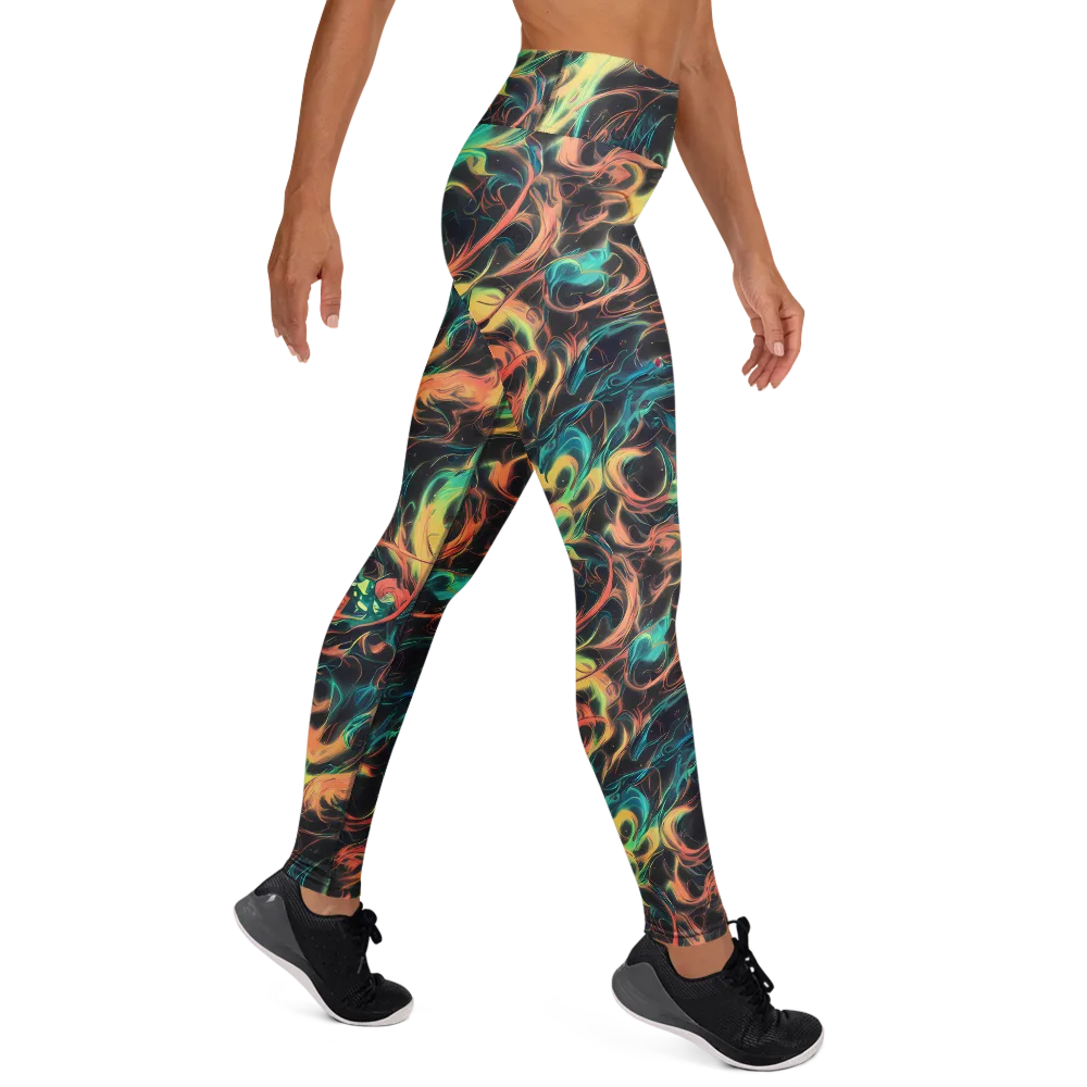 Afterglow Vortex on Yoga Leggings — Right