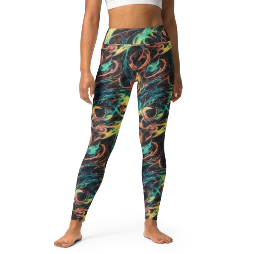 Afterglow Vortex on a Yoga Leggings